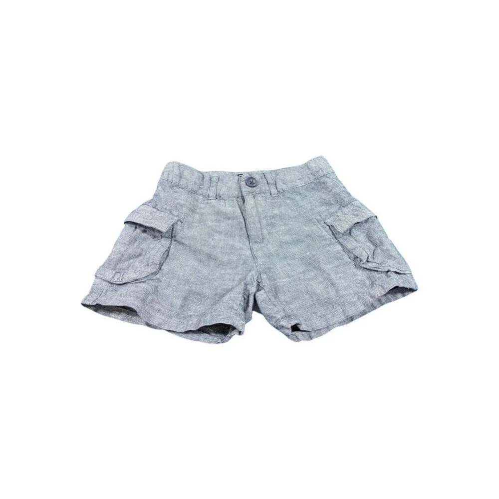 Gap Kids Blue Chambray Shorts Linen Cotton Natural Fibers Summer Girls Size 7